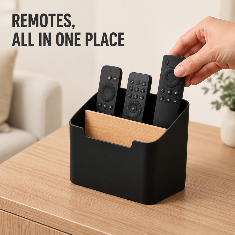 2-Pack 2-Compartment Desktop Storage Organizers for Remotes, Cosmetics and Office