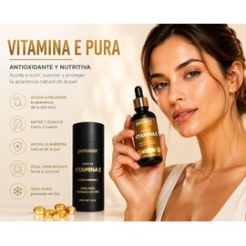 PERENNIS Aceite de Vitamina E Facial 100% Puro Prensado en Frío, Vitamina E Líquida para Rostro, Piel, Uñas y Cutículas, Paquete de 2, 30 ml c/u