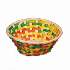 IID 02460 Wicker Basket, Size Approx. 21 x 21 x 8 cm, Easter Basket, Egg Basket, Easter Nest, Wicker Basket, Serving Basket