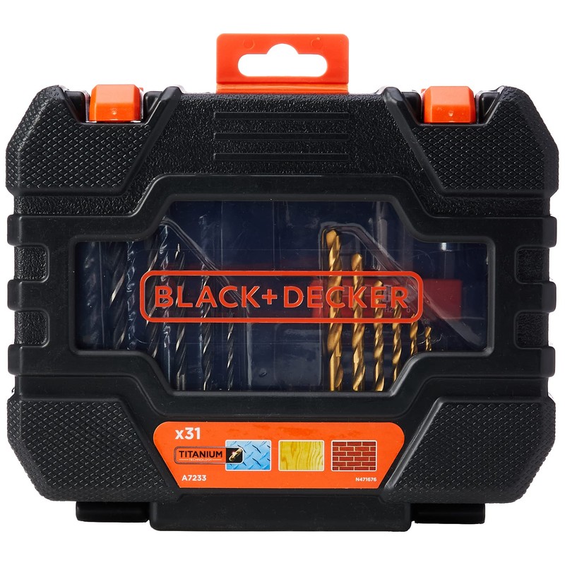 BLACK+DECKER A7233-XJ 31 Piece Drill Set - Black, 1 Piece