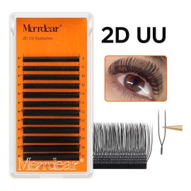 Blister Pestañas Extensions Merrdear 2d Uu Pestaña 8-15 Mm