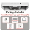 FIREGAS 24 inch Range Hood, 300CFM Ducted/Ductless Convertible Under Cabinet