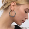 PABBEU Black Hoop Earrings Thick Chunky Black Hoops Hypoallergenic Large