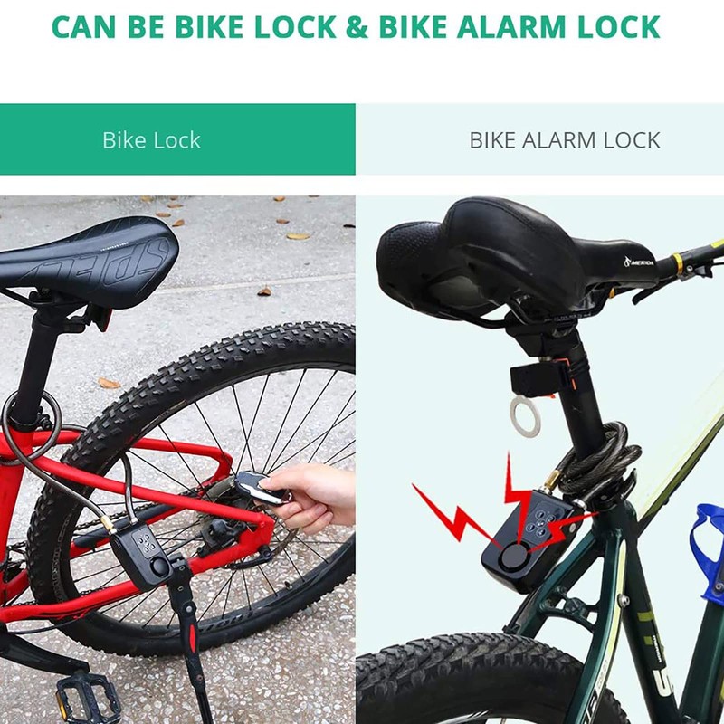 Remote Control Alarm Lock, Electric Motorcycle Password Steel Chain Lock,