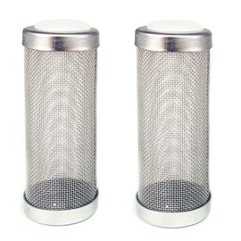 2 x Filter Guard, Stainless Steel Filter Aquarium, for Protection Flowing Fish Shrimp (12 mm, Silver)