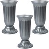3 x Outdoor Vase for Garden or Grave in Round