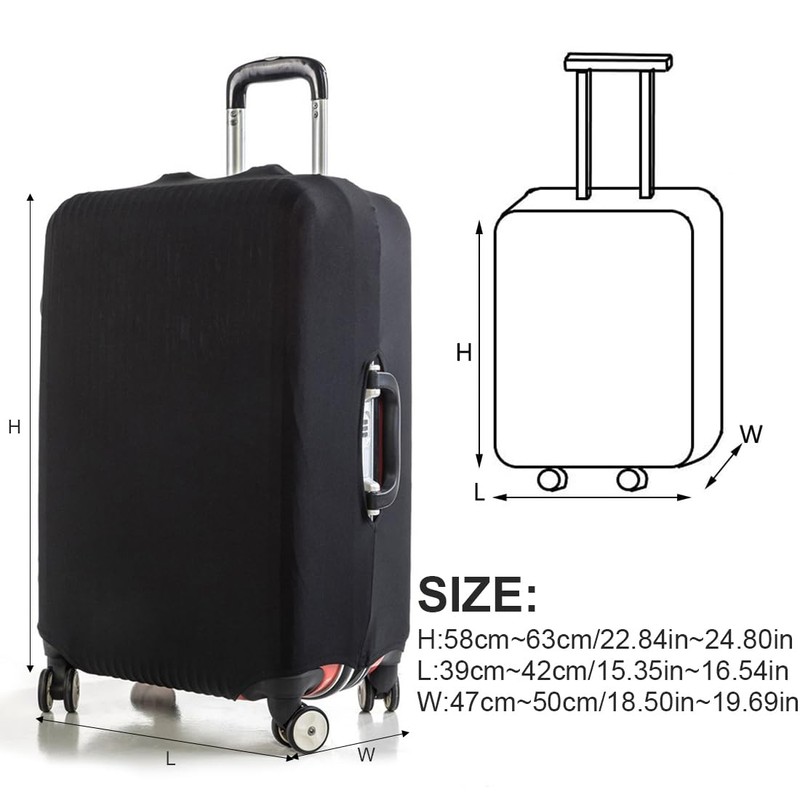 GNHG Suitcase Protective Case, Elastic Plain Suitcase Cover, Suitcase Protective