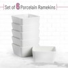 BTaT- Ramekins, 8 oz, Set of 6, White, Square Shaped,