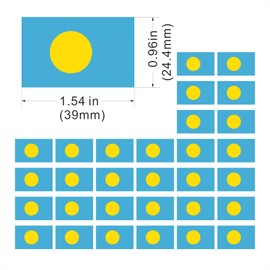 Womaha 30 Temporary Palau Flag Tattoos Fans Face Tattoo Stickers for Adults Kids Group Activity Props