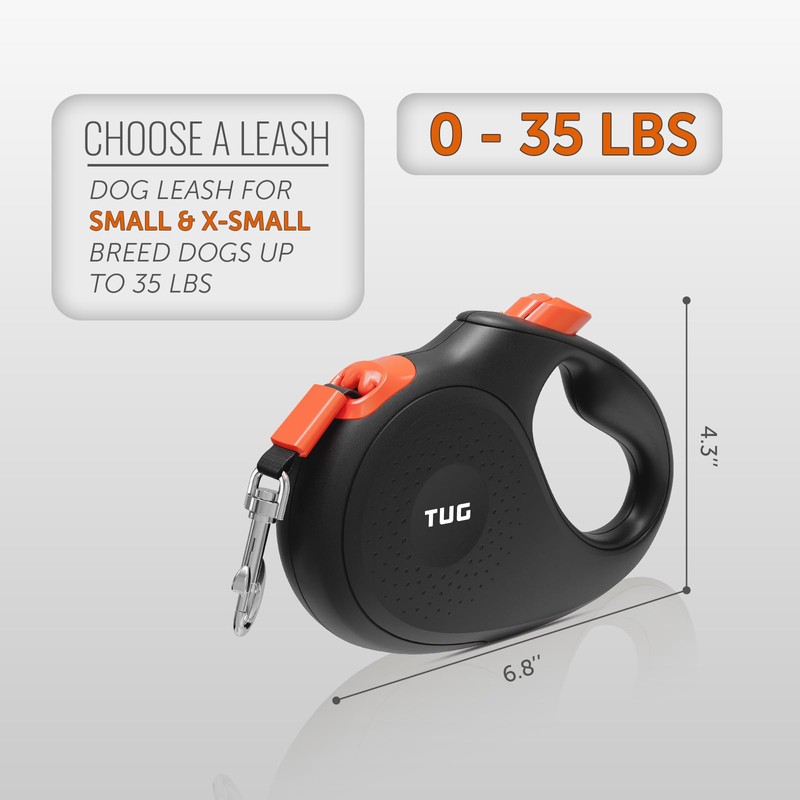 TUG 360° Tangle-Free Retractable Dog Leash | 16 ft Strong