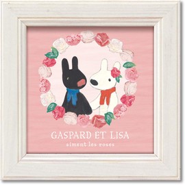 Upower GL-00678 Lisa and Gaspard Mini Art Frame "Rose Wreath" W4.7 x H4.7 inches (12 x 12 cm)