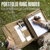 Kosibate Tactical Padfolio Portfolio Binder with Zipper and 25 Sheets