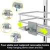 Orimade Over The Door Shower Caddy Adjustable 5 Tier Silver