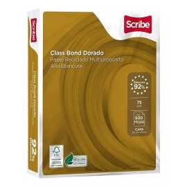 Scribe Papel Class Bond Dorado Scribe Paquete 500 Hojas Carta