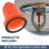 30 Pcs Fire Sprinkler Covers With Magnet Orange for Ceilings