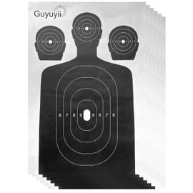 50 Shooting Targets Paper - Shooting Targets for The Range with Silhouette - 4 Metal Hinge Clips Included - Target Practice Shooting Paper for Rifle, Gun, Pistol, Airsoft, Pellet Gun (17 x 25 in)