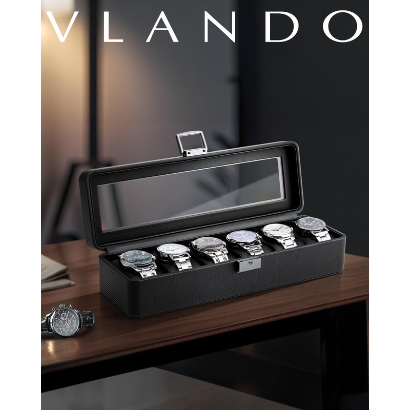 Vlando PU Watch Case, Men Storage Box, Accessory Case, Accessories,