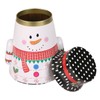 Christmas Candy Iron Box Roly Poly Design Santa Claus Snowman