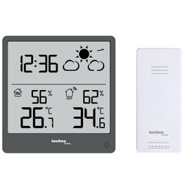 techno line WS 9138 Weather Station with Outdoor Sensor - Indoor and Outdoor Temperature | Humidity | Weather Forecast | Weather Trend | Min/Max Memory | Radio Transmission | Backlight