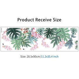 astylishome Wall Decals Green Plants Sticker Leaves Decal Removable Watercolor Walls Art Decor Peel and Stick Murals Decoration for Home Nursery Living Room 0610