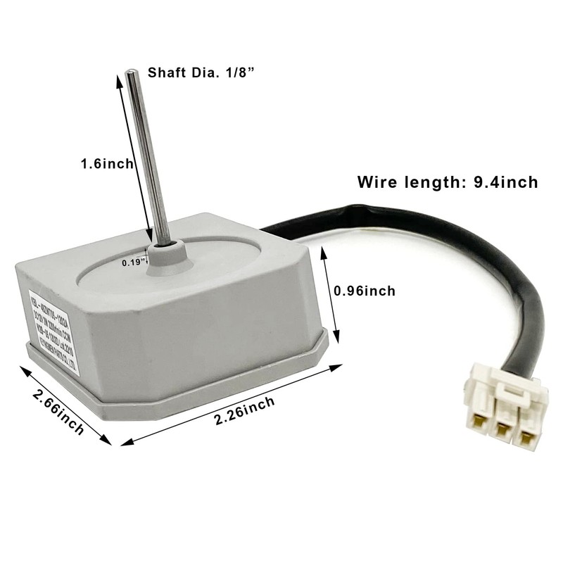 XFYBZN DC12V Refrigerator Fan Motor KBL-48ZWT05-1202A for Magic Chef, Frigidaire