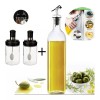 NewWay Dispensador Botella Para Aceite Con 2 Especiero Aceitera