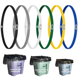 Large Rubber Bands for Trash Can Fits up 40-96 Gallon Adjustable Extra Large Trash Can Rubber Bands Garbage Can Bands Outdoor Trash Bag Holder Multifunction Bands for Picnic Camping Party (6 Colors)