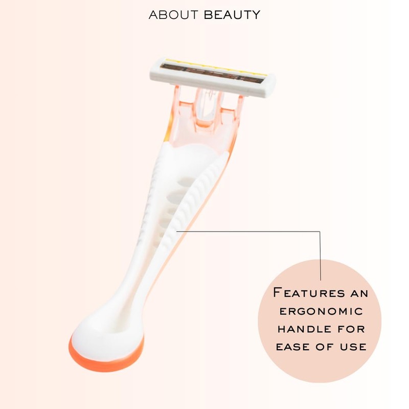 About Beauty Spa Shave 3 Blade Disposable Razors, Includes 4