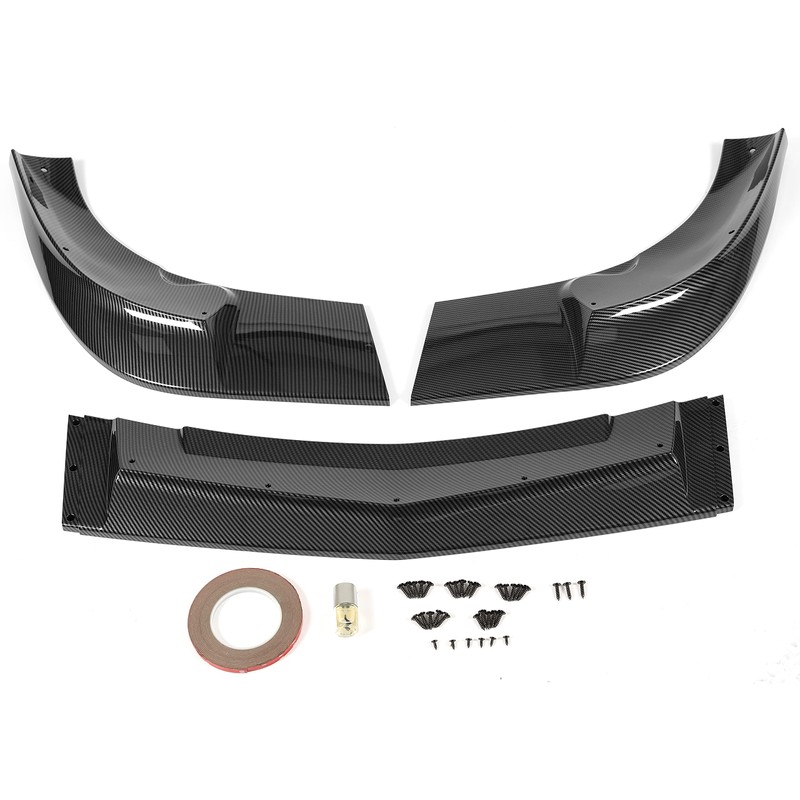 KUAFU 3Pcs Front Bumper Lip Splitter Compatible with 2005-2013 Corvette