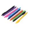 11Pcs Press Ballpoint Pen Colorful Shell 0.5mm Ballpoint Pen Black
