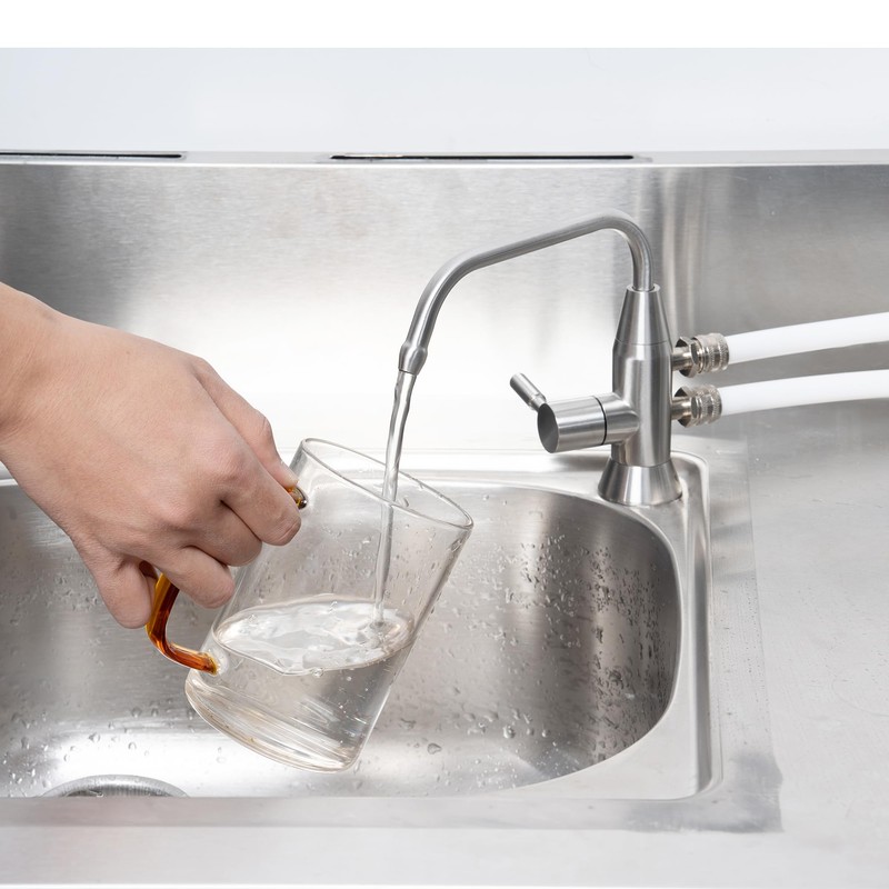Two spouts 1/2" Alkaline Water Filtered Faucet, Ro Faucet Stainless