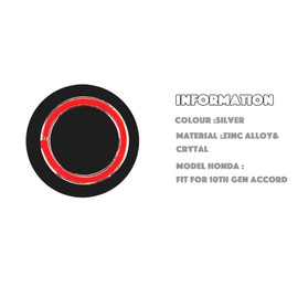 GeeGee 2pcs Bling Crystal Accessories Rhinestones Parts Trim Multimedia knob cover Decal Interior Visors Decorations Compatible with Honda Accord 10th Gen Sedan Kia K5 (Multimedia knob cover)