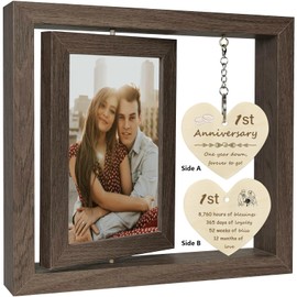 LAZTZQ 1 Year Anniversary Picture Frame Gifts, The 1st Anniversary for Her Him, Girlfriend Boyfriend（5x7in）