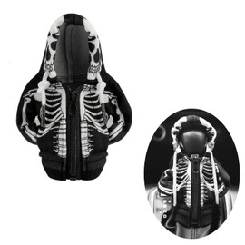 Selxran Gear Shift Hoodie Unique Car Gear Shift Cover Shift Knob Cover Shift Knob Hoodie Universal Skull Shifter Hoodie Skull Car Accessories for Men Women,Car Interior Accessories