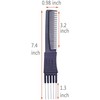 2pcs Professional Salon Teasing Back Comb, Black Carbon Comb by
