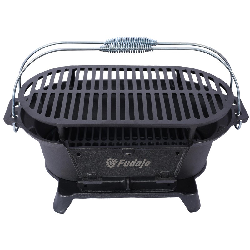 ESPIDOO Fudajo Portable Outdoor Grill: Metal Charcoal BBQ with Foldable
