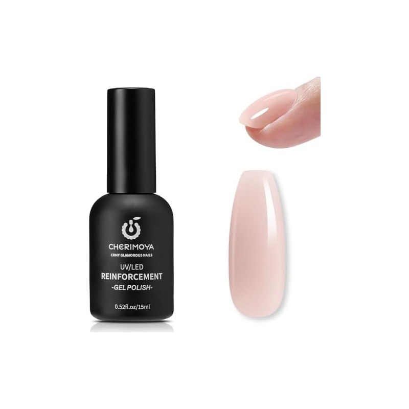 CHERIMOYA Gel UV LED Refuerzo Rosa Nude Claro 15ml Uñas
