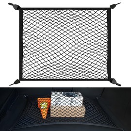 Luggage Net, Boot Net Car 60 x 80 cm Luggage Net Car Luggage Net Motorhome with 4 Hooks Boot Net Extends to 120 x 100 cm Storage Separation Net Luggage Fixation for Most Cars