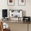 WEGASTU 2 Pack White Corner Monitor Stand, Triangle/Square Adjustable Height