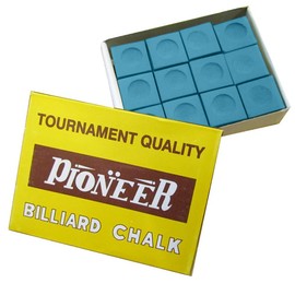 Formula Sports Pioneer Snooker Pool Billiards Cue Chalk, 12 Pieces Pack, Blue