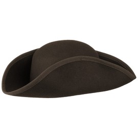 Lipodo Dreispitz Wool Felt Hat Pirate Hat Women/Men – Felt Hat Made in Italy – Hat Summer/Winter, brown