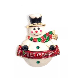 SNOWMAN brooch pin 1pk christmas stocking stuffer brooch fun novelty gift #14