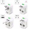 Importeek 20pz Adaptador Convertidor Clavija Corriente Universal Viaje
