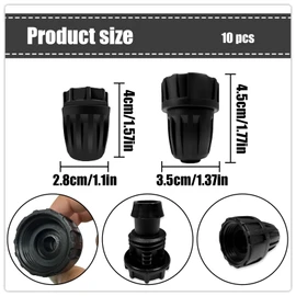 WELANE 1/2 inch Barbed Locked End Cap Connectors,10 PCS Irrigation Fittings End Plugs for 16mm Garden Watering System Drip Line