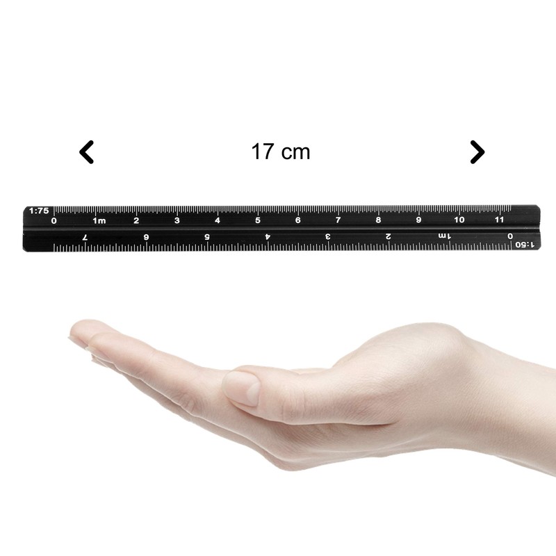 Triangular Scale Ruler Aluminium Triangular Ruler Laser Engraved 1:20/25/50/75/100/150.17 cm