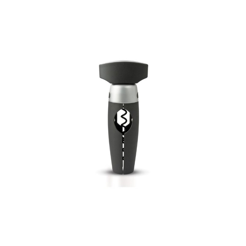 AdHoc WA01 – Vinotas Corkscrew Silver Metal Soft-Touch Surface Black