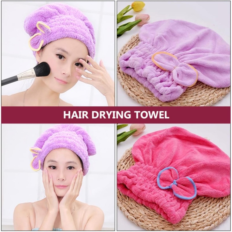 Toallas de Microfibra para Cabello de Secado Rápido, Suaves y