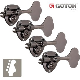 Gotoh NEW Gotoh GB11W 4 In-Line Bass Tuners Tuning Keys Right Handed 20:1 COSMO BLACK