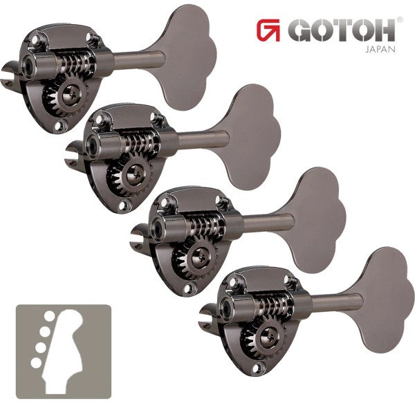 Gotoh NEW Gotoh GB11W 4 In-Line Bass Tuners Tuning Keys