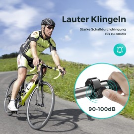 Pack of 2 Bicycle Bell, Innovative Aluminium Alloy Mini Bell Bicycle 100 dB Bell Loud New Upgrade Black Bicycle Horn Bicycle Bell for Bike MTB Mountain Bike 22-24 mm Handlebar